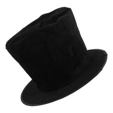 Wool Top Hat: Wide Brim Flat Unisex Costume Accessory - for