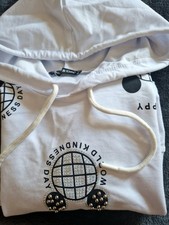 Girls/Womens White Jumper Logo Size-M Soft Beautiful Hoodie Spring New