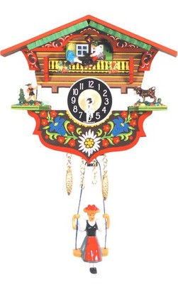 143KSQ - Engstler Battery-operated Clock - Mini Size - 5''H x 5.75''W x 2.5''D