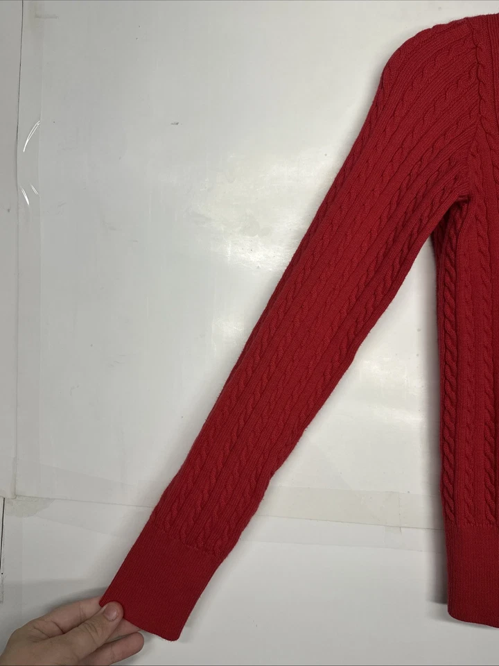 Cárdigan Ralph Lauren POLO Mini-Cable Tejido Algodón Niñas Talla Grande (12-14) Rojo Foto 2 de 4