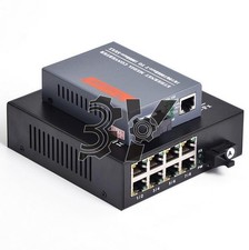 Gigabit Fiber Optic Media Converter 1 CH SC 8 CH RJ45 Converter Transceiver
