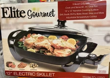 Elite Gourmet by Maxi-Matic 12" Electric Skillet Model EG-1220G  5qt - Black