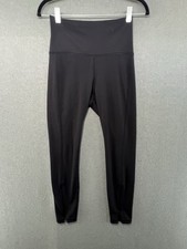 Spyder Active Cropped Leggings S Black High Waist Gym Running Capri Zip