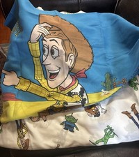 Vintage Toy Story Bedding Set Flat Sheet Fitted Sheet and Pillowcase Buzz Woody