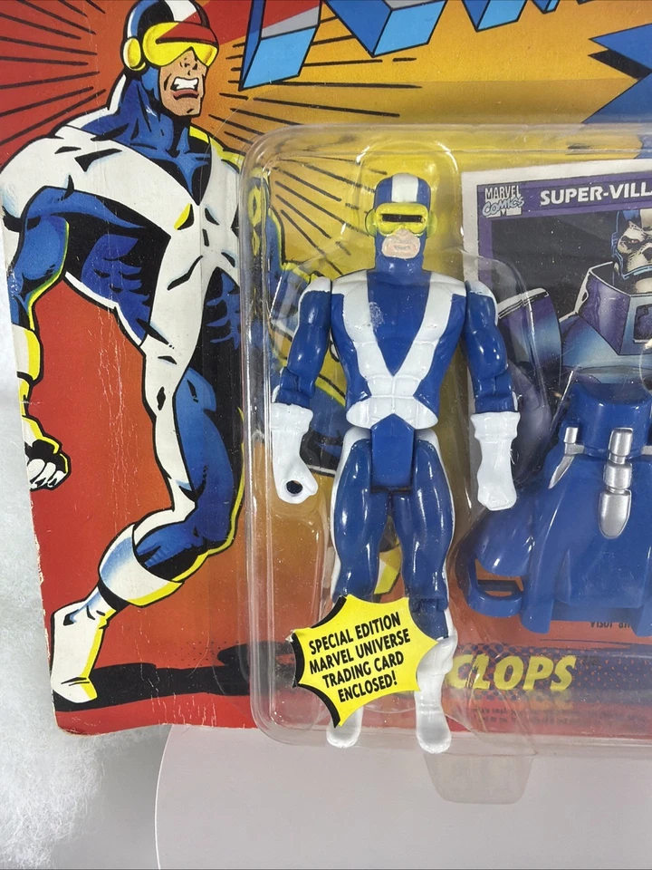 Tarjeta dañada Marvel Uncanny X-Men Cyclops Toy Biz 1991 sin abrir Foto 3 de 4