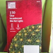 Home Accents Holiday 150 Clear Incandescent Mini Net Christmas Lights 4ft x 6 ft