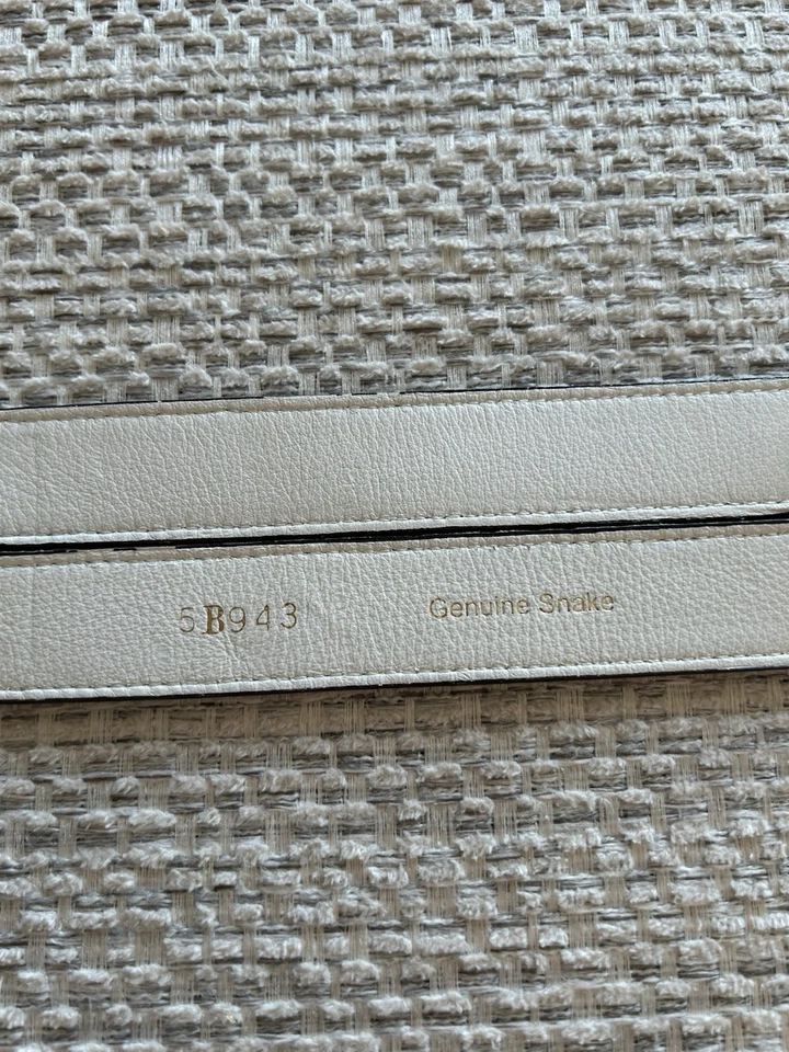 Oscar de La Renta Women’s Genuine Snake Skin Leather Belt Size M - Image 4 of 4