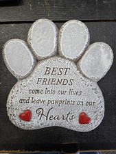 Small Memorial Stone Rock Best Friends come into our lives and leave Pawprints