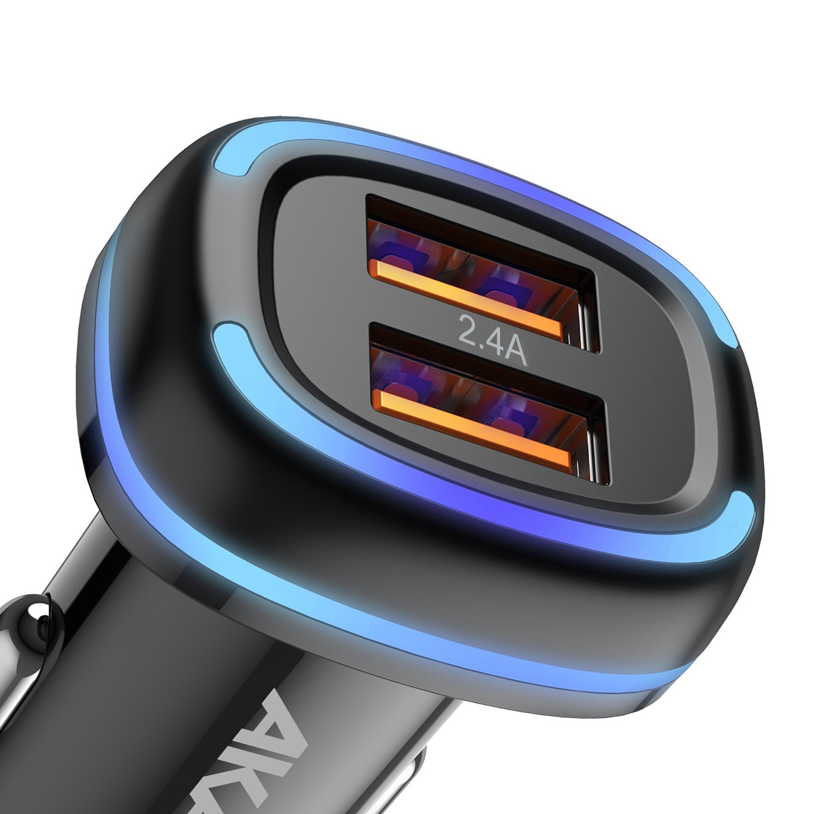 Chargeur allume-cigare Akashi double USB pour alimenter deux téléphones en route
