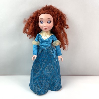 Disney Merida Brave Doll Jakks Pacific Red Hair Blue Dress 18  2013