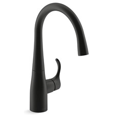 Kohler K-22034-BL Simplice Single Hole Bar Prep Sink Faucet, Matte Black