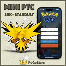 Pokémon PTC GO - Shiny Zapdos KANTO - 80K Stardust✨Read Description✨