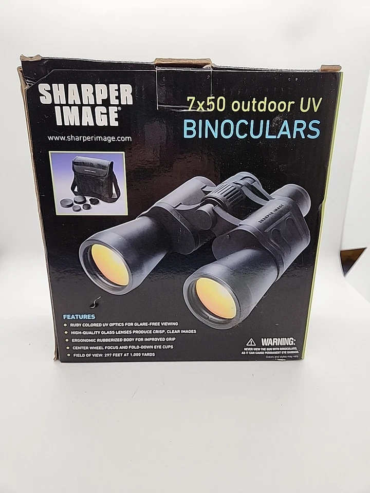 Sharper Image 7x50 Outdoor UV BINOCULARS Carrying Case New In Box - Image 3 of 4