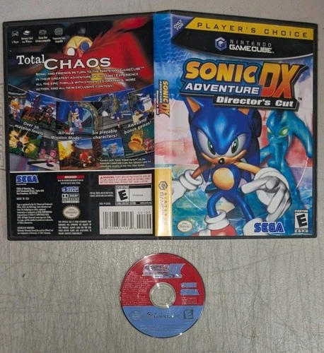 Sonic Adventure DX Director’s Cut (GameCube) Disc, Case, Box Art (No Manual)