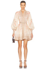 AUTH Zimmermann Illuminate Buttoned Mini Dress Size 1 AU/6 US