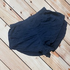 Lunya S navy 100 washable silk PJ shorts