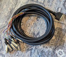 HOSA AES/EBU Digital DB25 to 4 XLR Male 4 Female XLR Snake - 10 foot