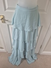Misguided Tiered Chiffon Ruffle Palazoo Pants With Layers Size 4 Gr8 Condition