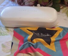 White Marc Jacobs Glasses / Sunglasses Case, faint marks & fab Paul Smith cloth
