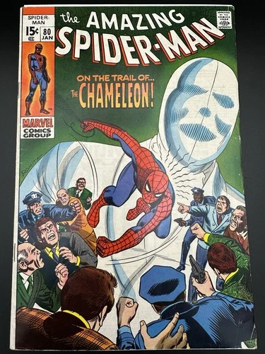 Amazing Spider-Man #80 (1970) FN+ 6.5 | John Romita Sr Cover | Chameleon App