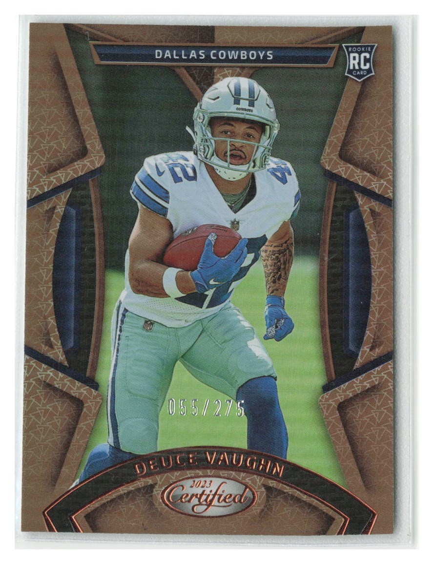 Deuce Vaughn 2023 Panini Certified Mirror Bronze RC SN #/275 #179-DAL