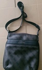 Guess Cross Body Bag Logo  Shoulder Zip Brown / Black Unisex For Men or Women 