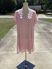 Beautiful Fashion Pink Short Sleeve Pom Pom Dress Size XL
