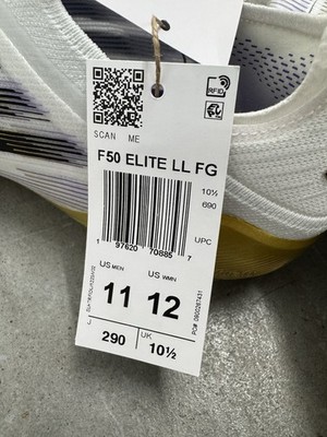 adidas F50 Elite Laceless FG Mens Soccer Cleats White Gold  display picture 2