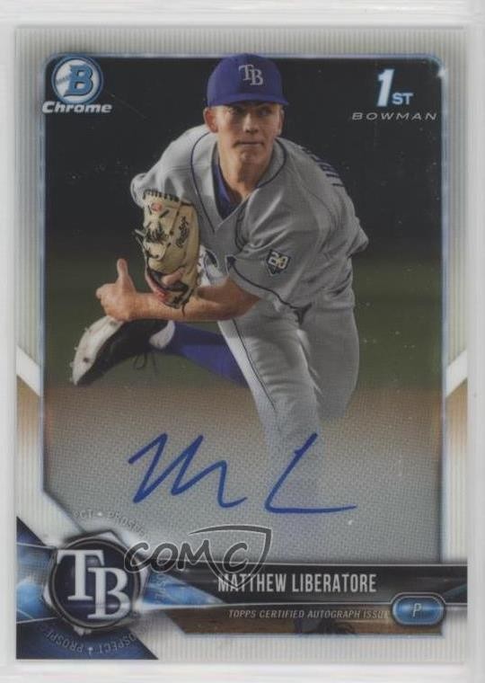 2018 Bowman Draft Chrome Draft Pick Auto Matthew Liberatore #CDA-ML Auto 05u3