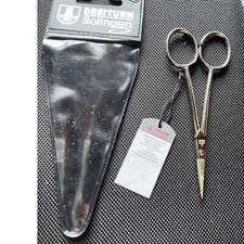 Discontinued New Embroidery Scissors Solingen Germany & Case 4" Dreiturm NOS