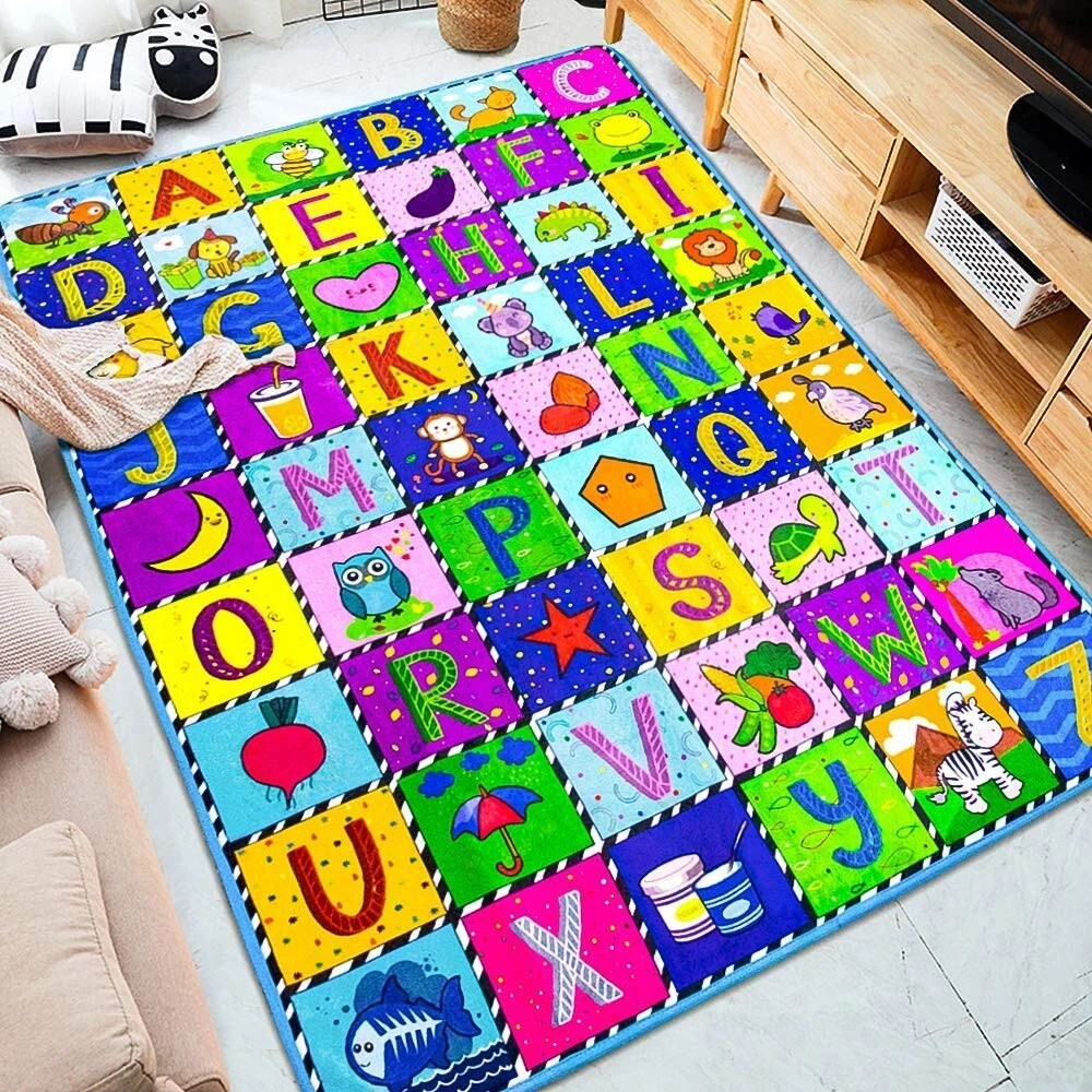 Alfombra De Juegos Grande Algodon Para Bebe Tapete Juego Niños Niña Casa  Cuarto