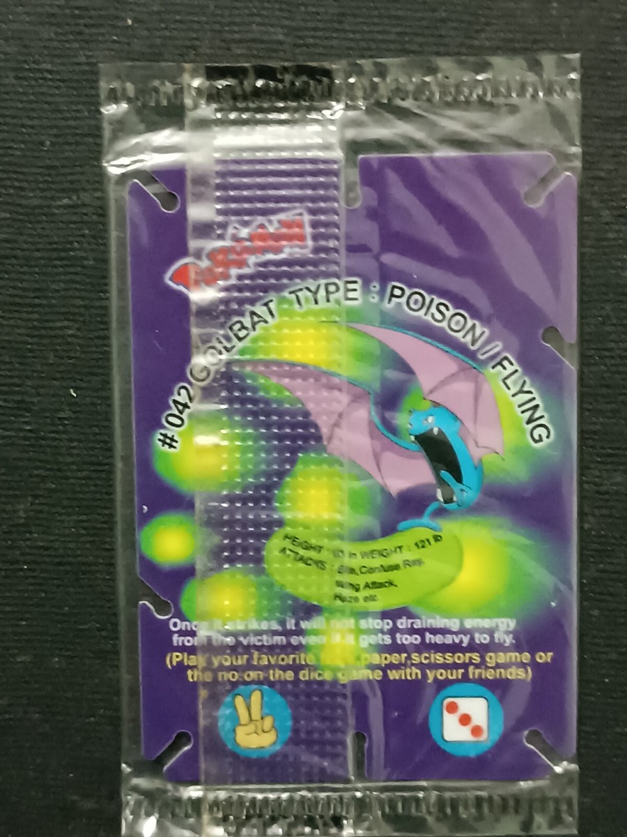 INDIA RARE 2003 CHEETOS GEN 1 JENGA CARD GOLBAT POKEMON SEALEAD ORI. PACK INDIA RARE 2003 CHEETOS GEN 1 JENGA CARD GOLBAT POKEMON SEALEAD ORI. PACK
