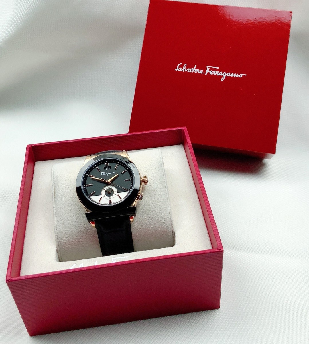 激安！Salvatore Ferragamo Black 40 mm 1898 Watch FFO020017 NWT Authentic Salvatore Ferragamo 1898 FFO020017 Analog