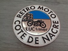 MEDAILLE RETRO MOTO COTE DE NACRE LUC S/MER EN METAL EMAILLE