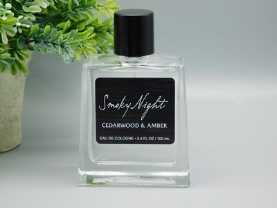 Tru Fragrance Smoky Night Cedarwood & Amber Eau De Cologne Spray 3.4 oz New 