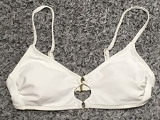 Wild Fable Size S 4-6 White Adjustable Strap Removable Pads Bikini Top