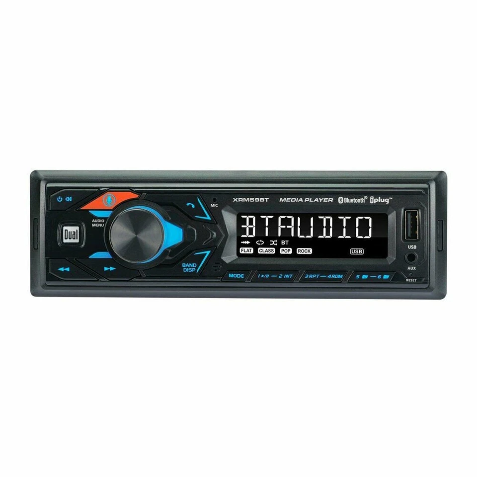 Dual XRM59BT In Dash Single DIN Stereo Receiver + 4) JVC 6.5" 2-Way Speakers - Image 4 of 4