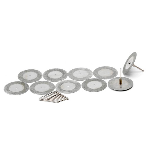 10Pcs 50mm 2 "pulgadas Diamond Rotary Saw Blades Grinding Cut-off Disc Shank 1/8 " - Imagen 4 de 24
