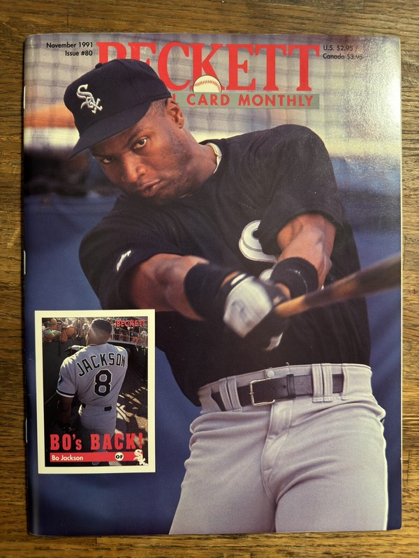 Bo Jackson November 1991 Beckett Baseball Monthly Magazine #80