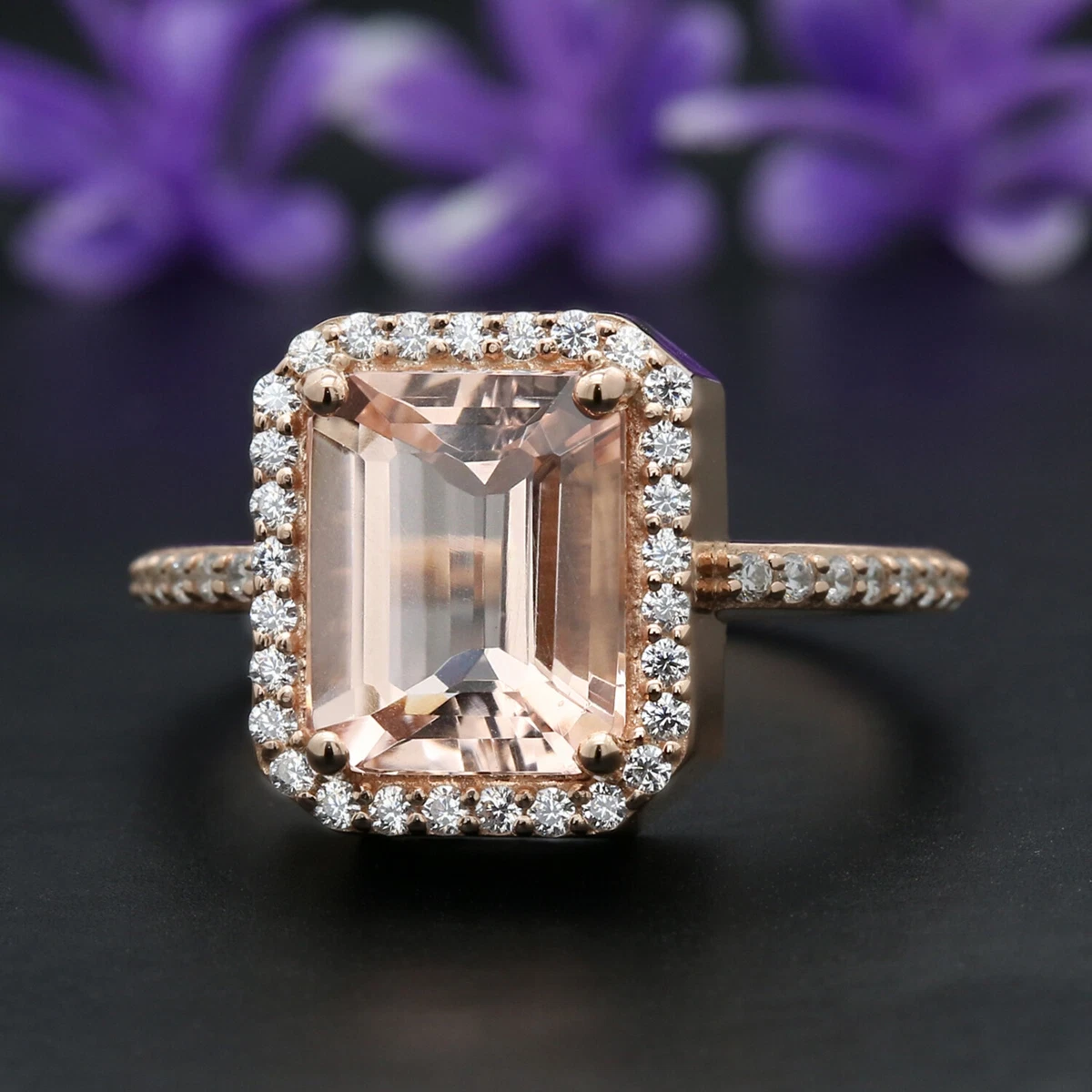 Peach gemstone shop ring