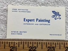 Vintage Business Card Expert Painting Steve Bates San Diego ? Los Angeles ? CA