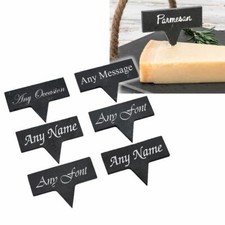 Marcatore Formaggio Ardesia Inciso Personalizzato - Set di 4
