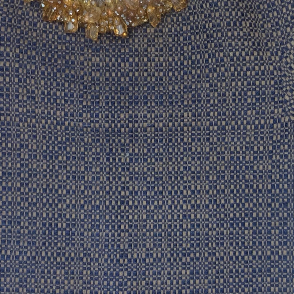 Top Erika Cavallini Semi-Couture Diletta 38 Cuentas Cuello Mezcla Lana Hecho en Italia Foto 2 de 4