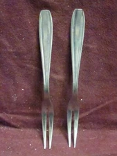 2pc Inox Made In France Stainless Steel Flatware Cocktail/Seafood Or Pickle Fork
