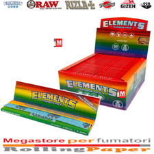 Cartine Elements Rainbow King Size Slim – 50 Libretti Lunghe Colorate