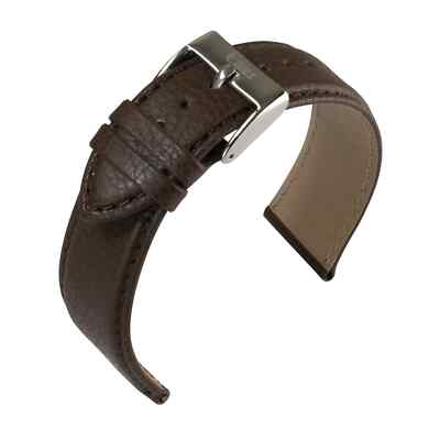 Uhrenarmband Klassisch Kalbsleder (Oliven-gegerbt) Dunkelbraun von Eulit/Eulux
