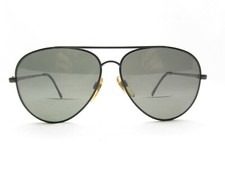 LUXOTTICA CHALLENGER ALLBLACK AVIATOR EYEGLASSES FRAMES ITALY 59-13-140 115954