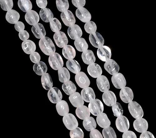 7X6-6X5 MM ROSENQUARZ EDELSTEIN KIESEL LOSE PERLEN 16 Zoll - Bild 3 von 4