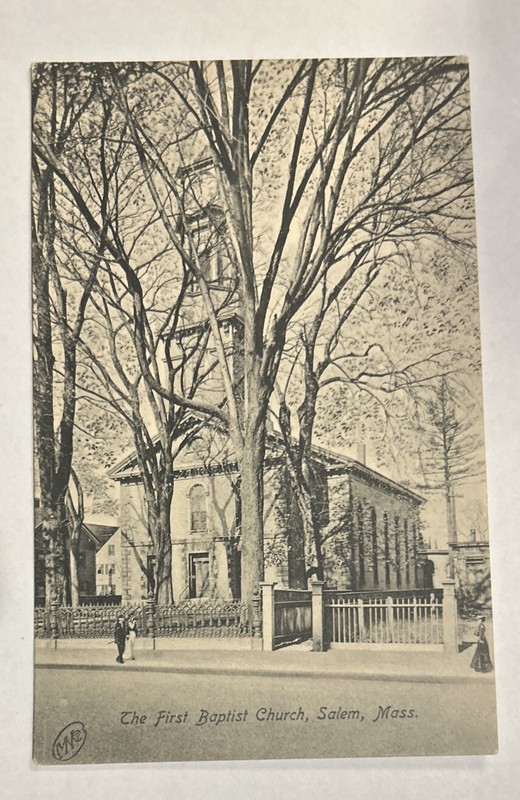 The first Baptist church located Salem Massachusetts postcard – unposted