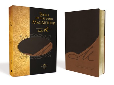 RVR60 Biblia de Estudio MacArthur Leathersoft Caf� Spanish Edition